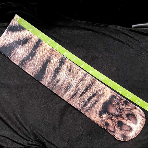 3D Cat Paws Top & Bottom Print Tube Socks | Pad around on kitty feet for fun - Picture 7 of 8